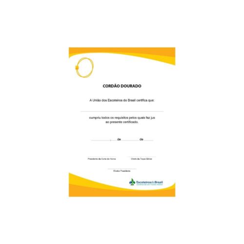Certificado do Cordão Dourado