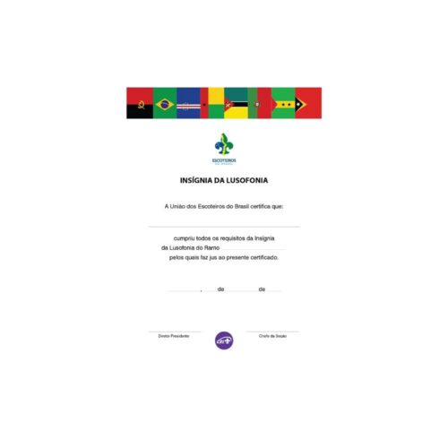 Certificado de Insígnia Lusofonia