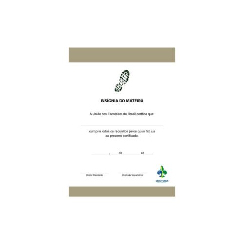 Certificado de Insígnia Mateiro