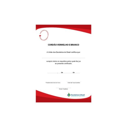 Certificado do Cordão Vermelho e Branco